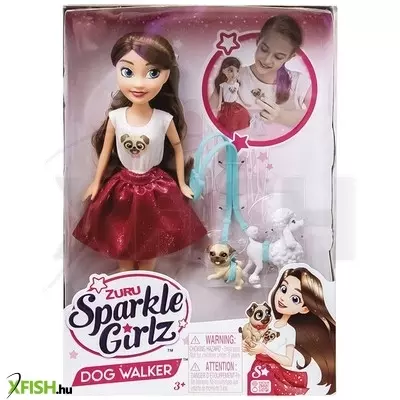 Sparkle girlz sparlke girlz - kutyasétáltató baba 2 kutyussal (30 cm baba)
