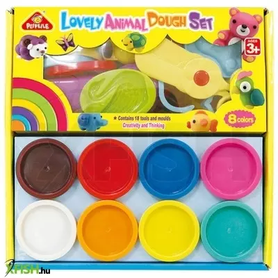 Foshan master állatos gyurma szett 8 tégely gyurmával