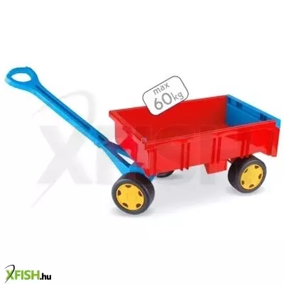 Wader: Gigant kézikocsi, 95 cm - piros-kék