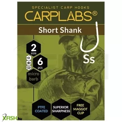 Konger Carplabs Short Shank 8 Pontyozó Horog Teflon 6 db/csomag