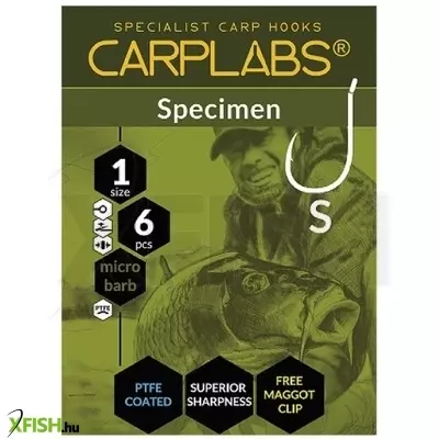 Konger Carplabs Specimen 1 Bojlis Horog Teflon 6 db/csomag