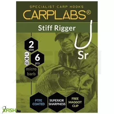 Konger Carplabs Stiff Rigger 2 Bojlis Horog Teflon 6 db/csomag