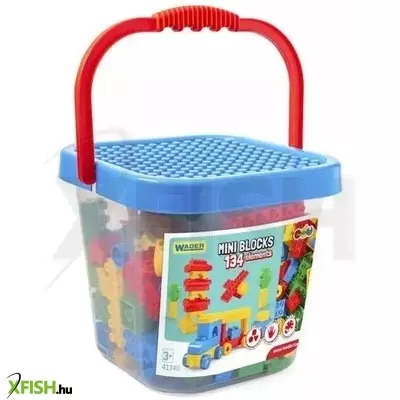 Wader: Játszóvödör építőelemekkel - 134 db-os