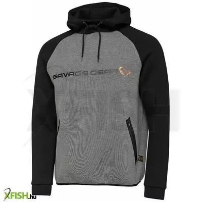 Savage Gear Tec Foam Hoodie Melegítő Felső Szürke Fekete S