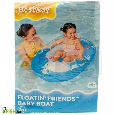 bestway 34037 gyerek csónak tengeriállatos 102x69cm