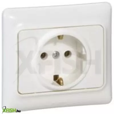 Legrand kaptika 2p+f aljzat komplett, fehér