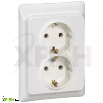 legrand kaptika 2x2p+f aljzat komplett, fehér