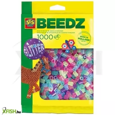 Ses vasalható gyöngy - 1000 db csillogós