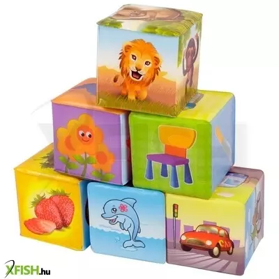 khattar toys puha építőkocka 6 darabos készlet