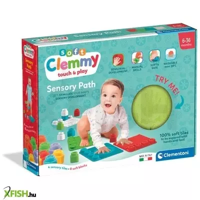 clementoni clemmy érzékelést fejlesztő játszószőnyeg építőkockákkal