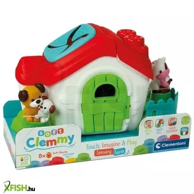 clementoni clemmy érzékelést fejlesztő farm építőkockákkal