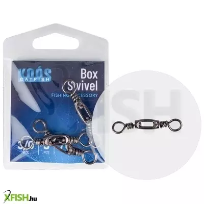 Koos Brass Box Swivel Extra Harcsás Forgó 3/0 3Db/Csomag