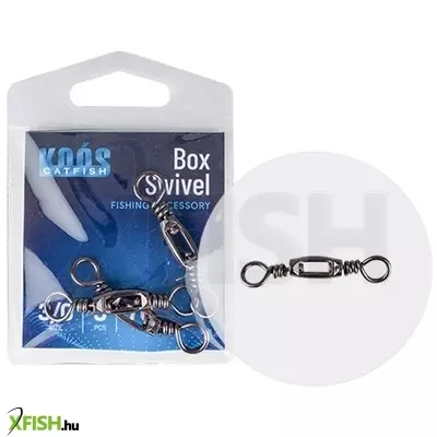 Koos Brass Box Swivel Extra Harcsás Forgó 4/0 3Db/Csomag