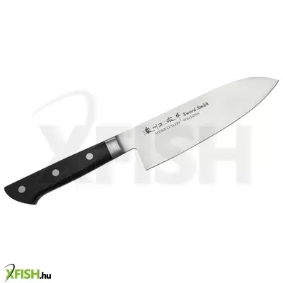 home satake 803-632 satoru santoku japán konyhakés, 17 cm penge hossz, rozsdamentes acél, kemény műanyag markolat
