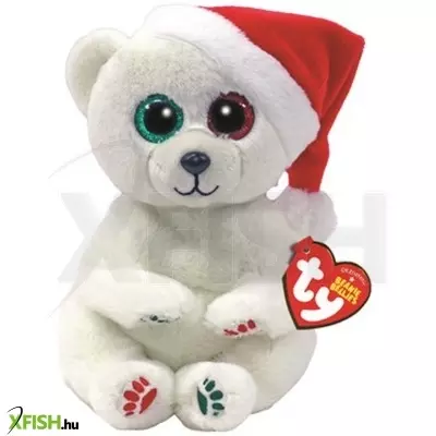 ty beanie babies plüss figura emery, 15 cm - jegesmedve (3)