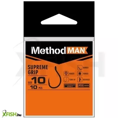Methodman Supreme Grip Pontyozó Horog 16-os 10db/csomag