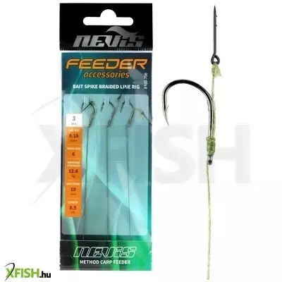 Nevis Strong Feeder előke tüskével fonott zsinóron 12-es 3 db/csomag