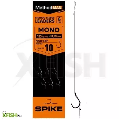 Method Man Power Grip Előkötött Horog 0.20mm 14-es 6db/csomag