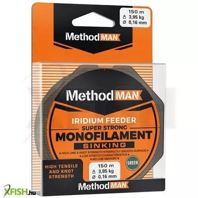 Methodman Iridium Feeder Green Horgász Zsinór 150m 0.30mm 11.15Kg