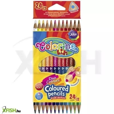 Colorino kétoldalú háromszög alakú színes ceruza 12db