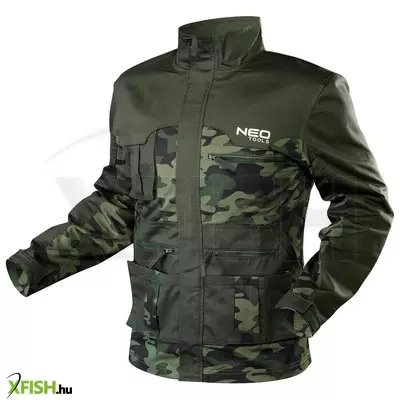 Neotools terepmintás munkavédelmi kabát camo, 60% pamut, 40% polyester, 255 g/m2, M