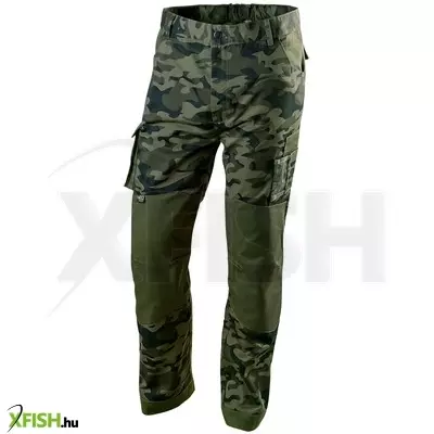 Neotools terepmintás munkásnadrág,camo, 60% pamut, 40% polyester, 255 g/m2, XL