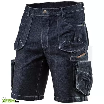 Neotools farmer rövid munkásnadrág, denim, cipzáros oldalzsebekkel, 98% pamut, 410g/m2, XXL