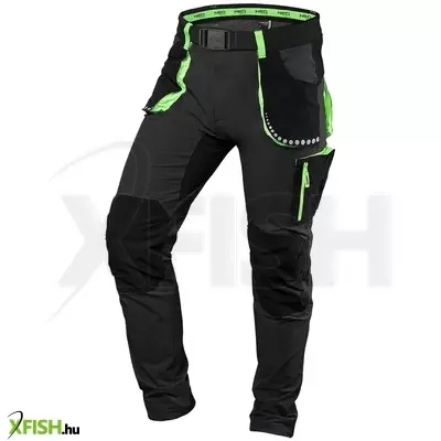 Neotools munkásnadrág, premium, 4 irányban önbeálló anyag, fekete-zöld, S