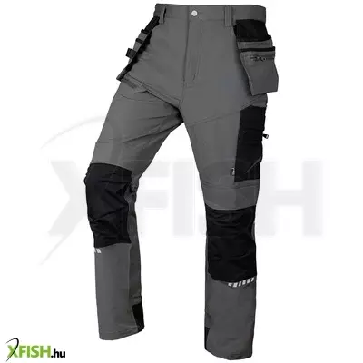 Neotools munkásnadrág, mix&match, 4 irányú sztreccs, 230g/m2, külső csavarzsebek, cordura erősítések, szürke-fekete, S