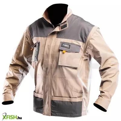 Neotools munkadzseki 2 az 1-ben, xxl/58 100% pamut, 180g/m2, lezippzározható ujjak