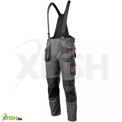 Neotools Kantáros Horgász Nadrág 100% Pamut Szürke Fekete Xxxl