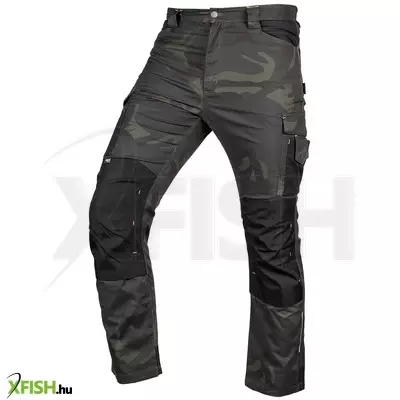 Neotools munkásnadrág mix&match canvas, 280g/m2, külső zsebek, cordura részek, fényvisszav. betétek, zöld-terepszínű, M