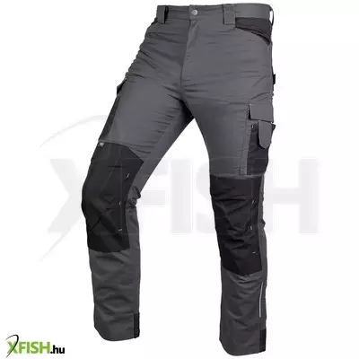 Neotools munkásnadrág mix&match canvas, 280g/m2, külső zsebek, cordura részek, fényvisszav. betétek, szürke-fekete, M