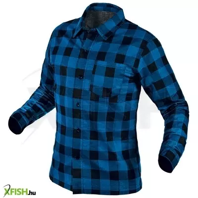 Neotools flanel munkaing, tengerészkék-fekete, 100% pamut, XL