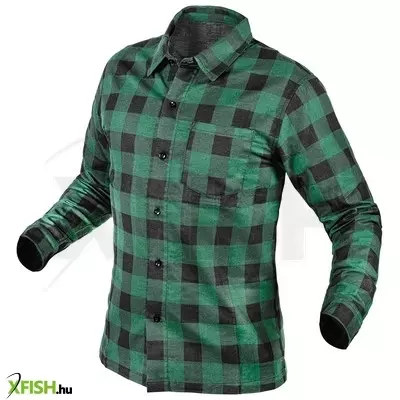 Neotools flanel munkaing, zöld-fekete, 100% pamut, L