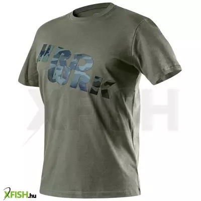 Neotools munkavédelmi póló, camo, feliratos, olíva, 100% pamut, 180g/m2, M