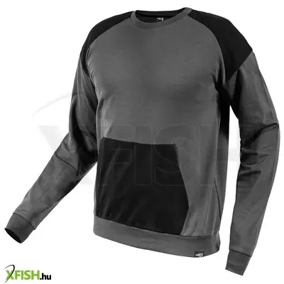 neotools munkavédelmi pulóver comfort, szürke-fekete, 57% pamut 39% poliészter, xl