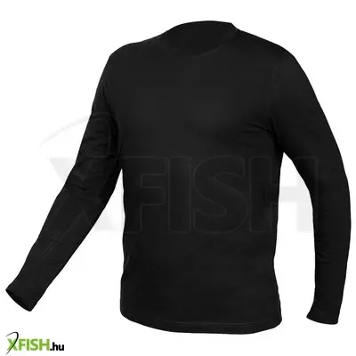 Neotools munkavédelmi póló, hosszú ujjú, fekete, 100% pamut, XXXL