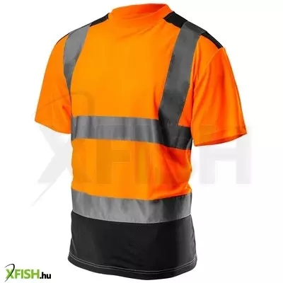 Neotools láthatósági munkavédelmi póló, narancssárga, sötét alsó résszel, XL