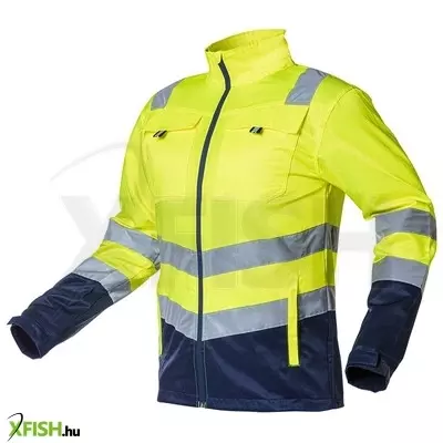 Neotools láthatósági munkavédelmi kabát, visibility, citromsárga, 60% pamut, 40% polyester, 260 gsm, S