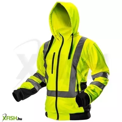 Neotools láthatósági munkavédelmi kabát, citromsárga, kapucnival, XL