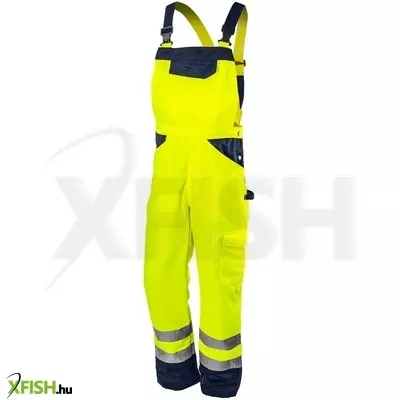 Neotools láthatósági kantáros munkanadrág, lélegző, 240gsm, polyester+pamut, sárga, S