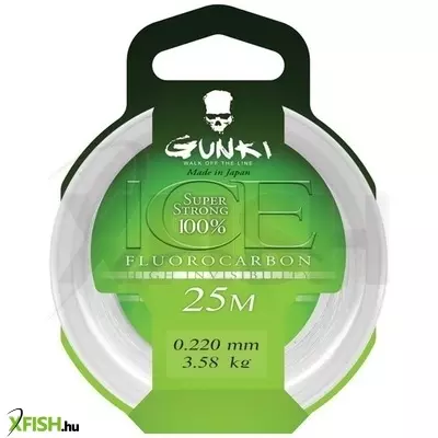Gunki Fluorocarbone Ice Csúcsminőségű Előkezsinór 0,190 Mm - 25 M