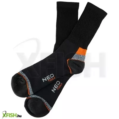 Neotools munkavédelmi zokni, hosszú, 70% pamut, 30% polyester, megerősített sarok, lélegző, 43-46