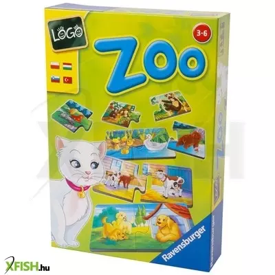 Ravensburger logo zoo állatok és kölykeik társasjáték