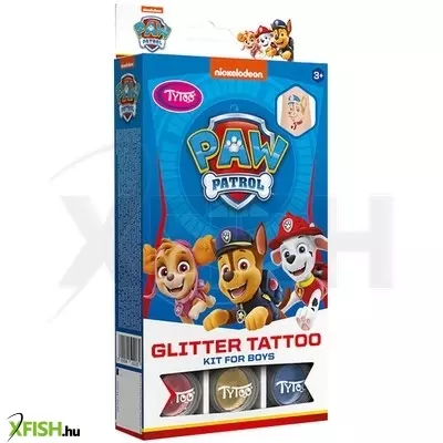 tytoo mancs őrjárat fiús csillámtetoválás szett