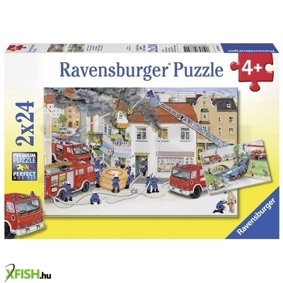 Ravensburger puzzle 2x24 db - tűzoltás közben