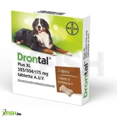 Drontal Plus 35 kg Feletti Kutyáknak Ízesített Féreghajtó Tabletta 2db/csomag