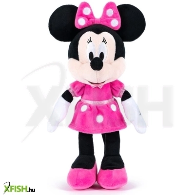 minnie egér disney plüssfigura pöttyös ruhában - 25 cm