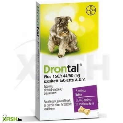 Drontal Plus Ízesített Féreghajtó Tabletta Kutyák Rászére 6db/csomag